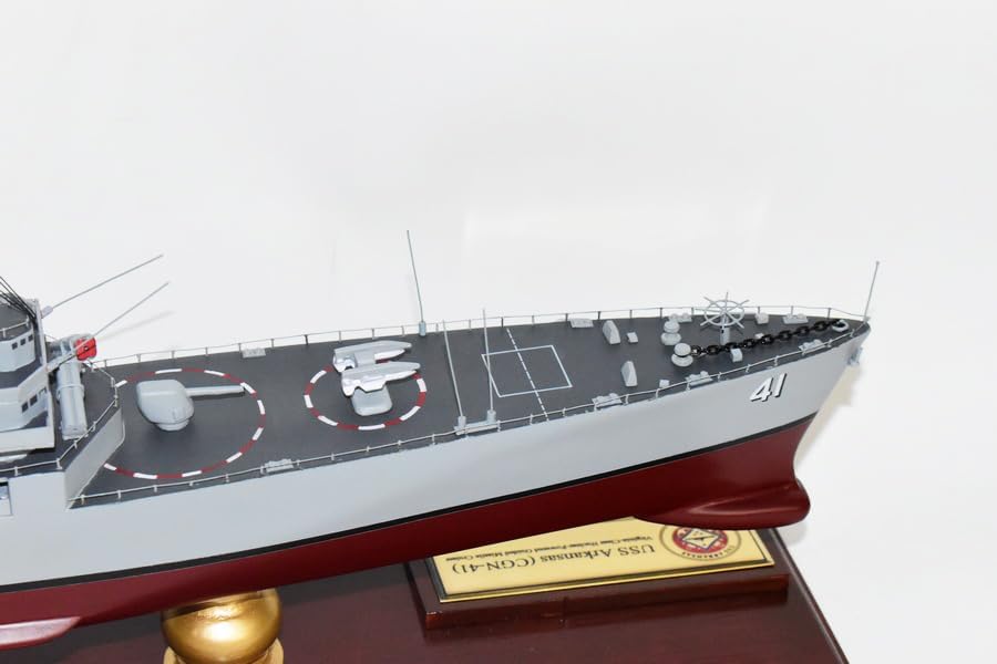 USS Arkansas CGN-41 Model, 24-Inch, Navy, Mahogany, Virginia Class