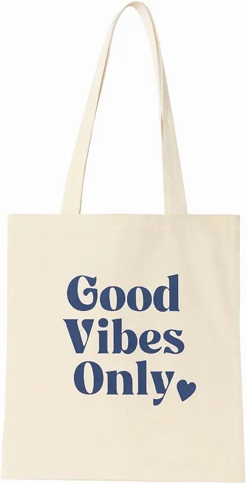 Bolsa Ecológica 100% Algodão Cru, Design com Estampas Inspiracionais, Alça Dupla 60cm, Tamanho 33x40cm, Compartimento Amplo, Ideal para Uso Diário