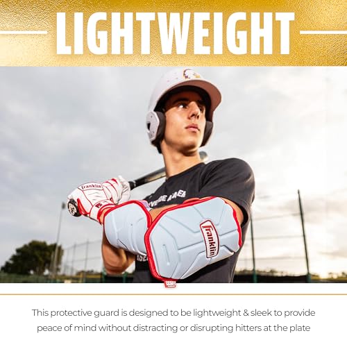 Franklin Sports PRT Baseball + Softball Elbow Guard - Youth - White/Gold - image 7