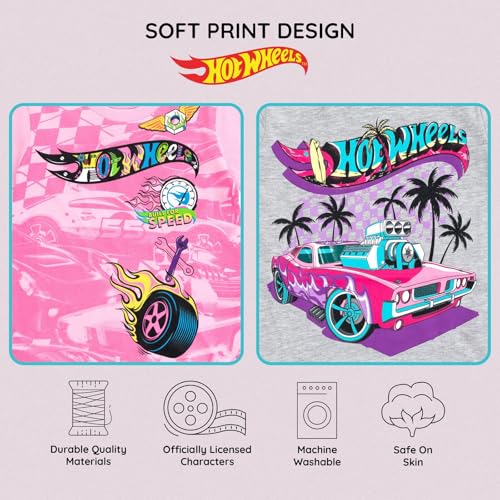 Hot Wheels Girls 2 Pack T-Shirts Toddler to Big Kid3