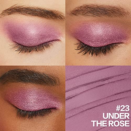 Focallure No Crease Eyeshadow Stick, Creamy Eye Shadow Stick, Matte & Shimmer Eyeshadow Pencil, Smudge-Proof, Waterproof, Built-In Smudger, Under The Rose #TOP1
