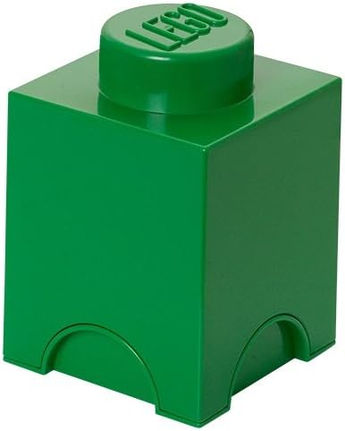 Room CopenhagenRoom Copenhagen Lego Square Box Storage Brick with 1 Stud Storage Box, Green