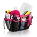 Mesh Shower Caddy and Bath Bag Organizer Tote with 9 Storage Compartments and Two Strong Reinforced Handles, This Portable Mesh Shower Caddy is Perfect for Dorm, Gym, Camping, Beach, or Travel - Pink