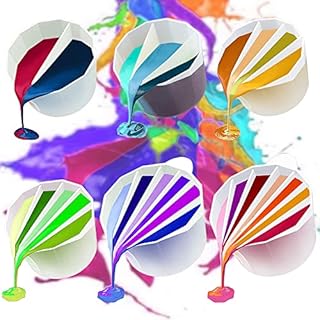 6 Pcs Silicone Split Cups, FineGood Resin Mixing Cups with 2-7Channels Reusable Split Cups for Paint Pouring,Fluid Art Dividers for Resin Acrylic Paint Pouring