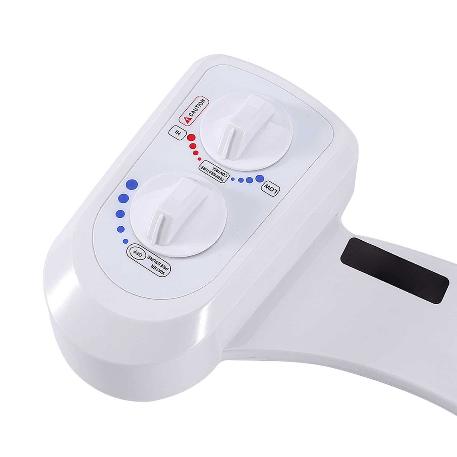 FTVOGUE Bidet Toaletowy, Nasadka Bidetowa Nieelektryczna z Podwójnym Pokrętłem, Natrysk Wodny z Tworzywa ABS do Dwuczęściowej Toalety, łatwy montaż, Mycie na Gorąco i na Zimno dla Higieny Osobistej