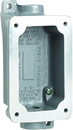 Hubbell Killark Device Box,3/4In Hub,15.5Cu-in,2 Hubs Model KILFXB5