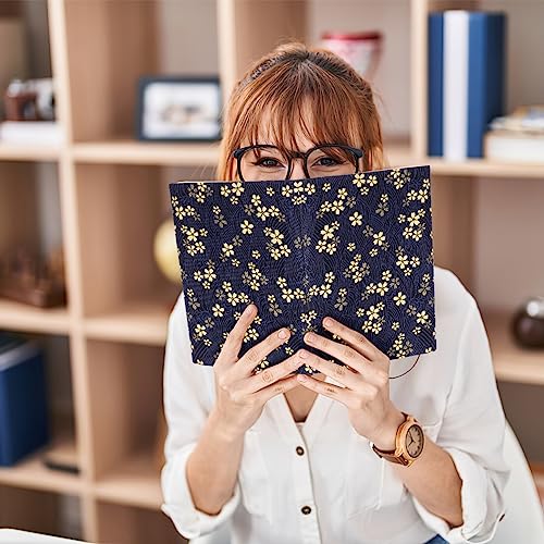 Tofficu Capa de manga de livro com estampa de flores protetor de livro lavável tecido capa de brochu