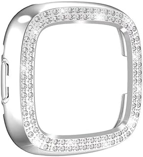 Case Compatible with Apple watch 45mm Without Screen Protector – Luxury Bling Crystal Protective Cover Compatible with Apple Watch Series 7/8 / 9 for Women & Men (Silver)
