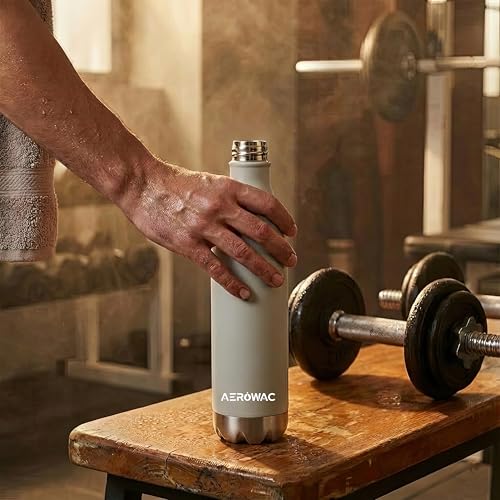 Image of 304 Stainless Steel Viva Insulated Flask 750ml | Hot & Cold 24 Hours | Double Wall, Leak Proof, BPA-Free, Lightweight Bottle | Ideal for Office, Gym, School and Travel (Grey, Pack of 1)