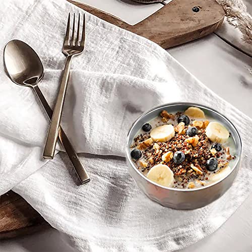 Lomodo 10 Pack 13 Oz Stainless Steel Bowls Sus304 Non-Slip Bowls Double-Walled Insulated Metal Snack Bowls #TOP4