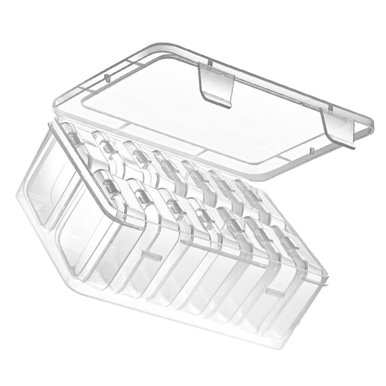 SHINEOFI 3 Set scatole portaoggetti con coperchio chiave diviso storage box scatole per stoccaggio contenitori cestino per organizzare le perline Organizzatore di perline pp Transparent