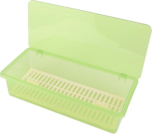 Cabilock 1 caja de almacenamiento de cubiertos organizador de cubiertos para cajón organizador de utensilios con tapa, organizador de cajones con