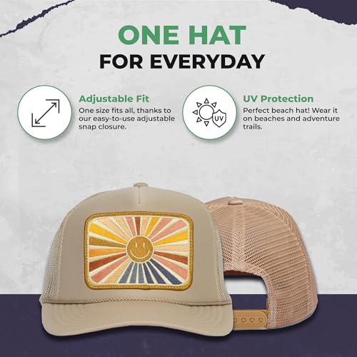 Image of Friday Feelin' Trucker Hat Women Men Baseball Cap Western American Fitted Trucker Hats Baseball Hat All Occasion - One Size