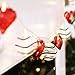 V&M VALERY MADELYN 7.2Ft Trendy Christmas Glass Ball Garland with 10 Led Lights in Red and Black Color, Battery Operated
