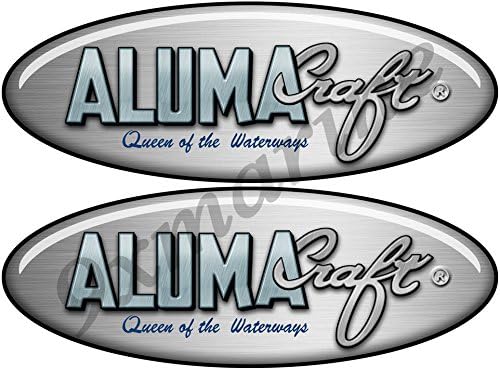 Aluma Craft Boat Decals - 2 Pack 10-inch Oval Stickers With Permanent 3M Adhesive