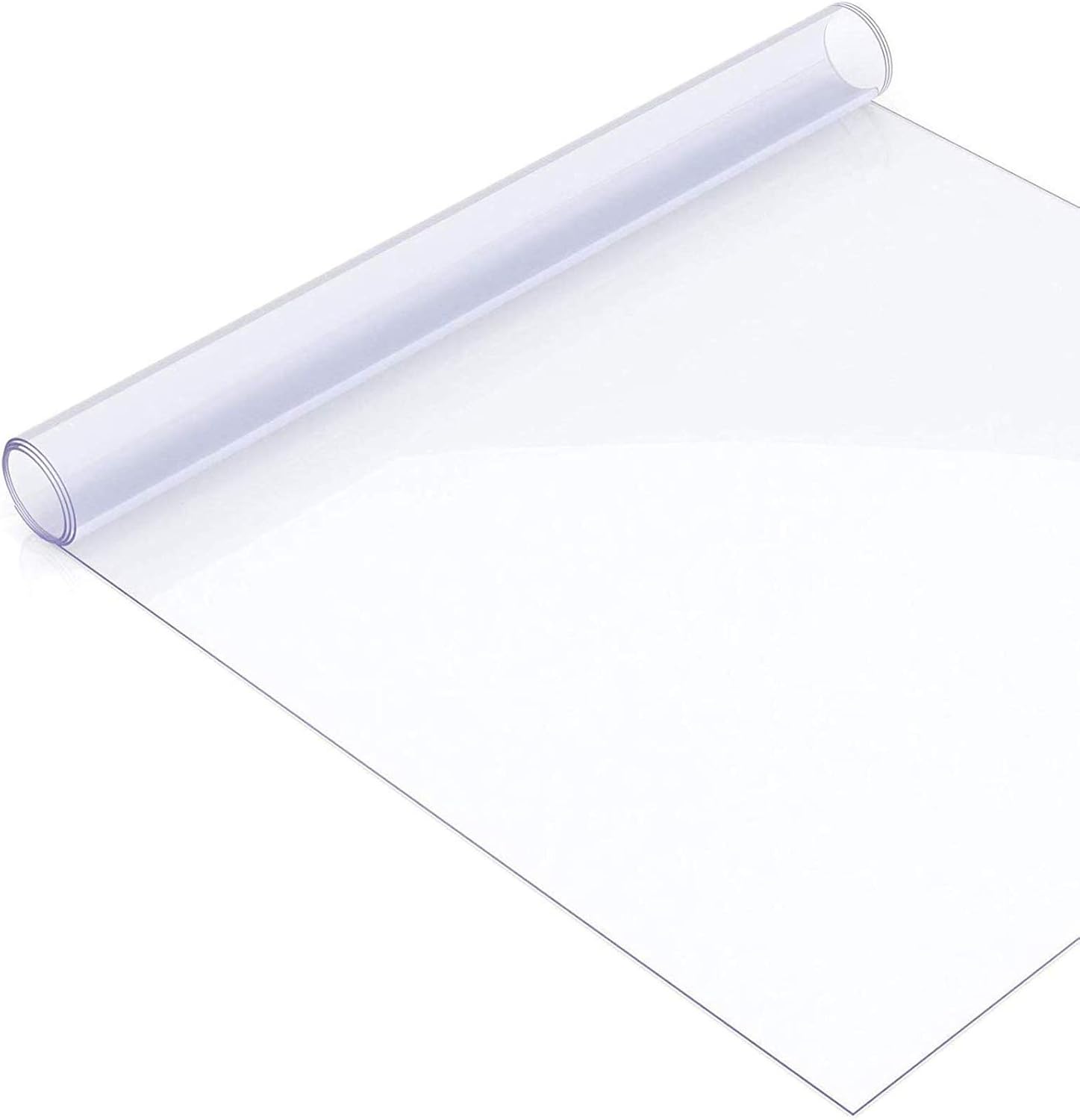 Amazon｜プラスチックテーブルプロテクター防水クリアテーブルクロス透明、PVC保護フィルムダイニングテーブルダイニング家具表面、机、厚さ0