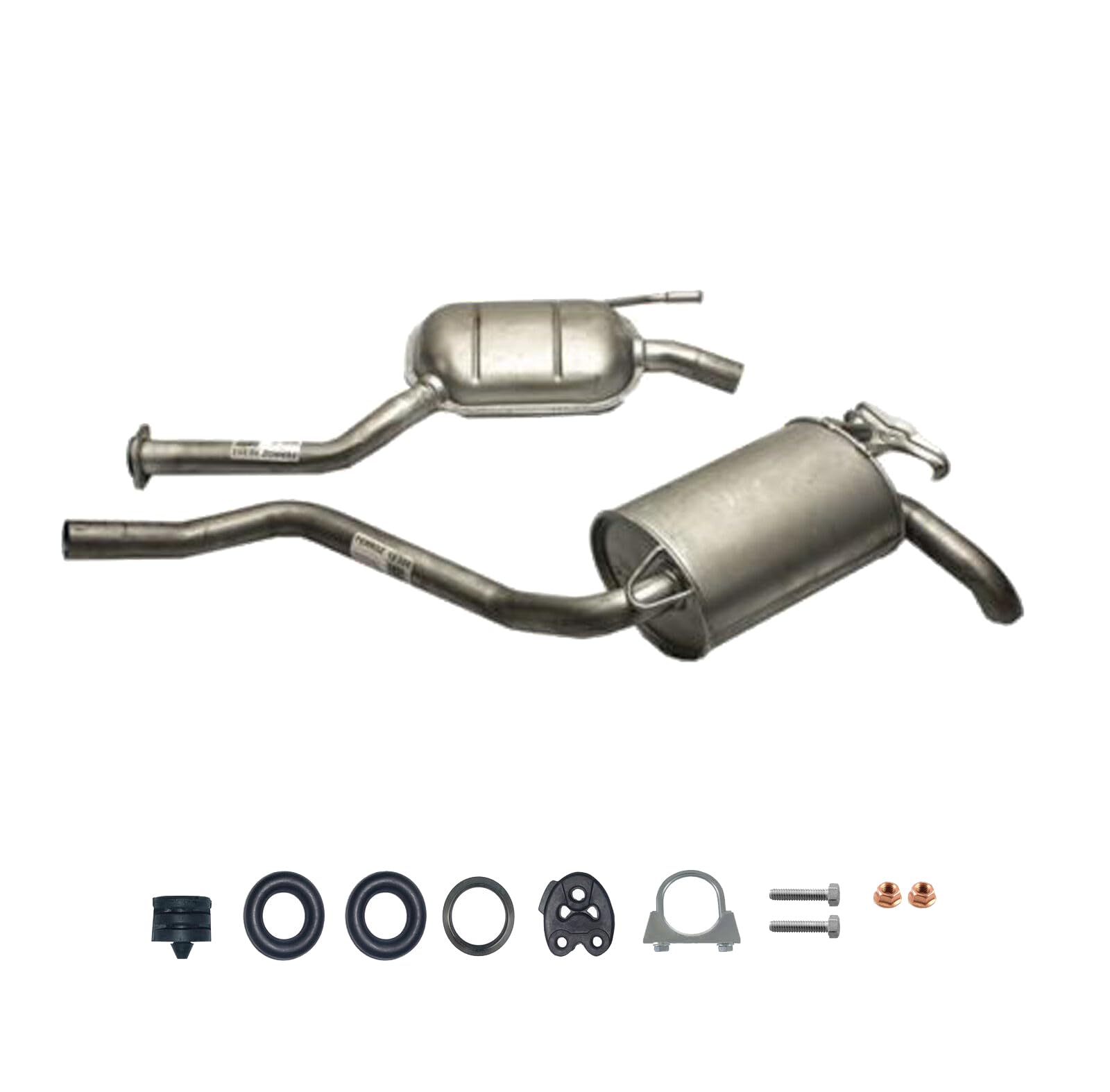 Ferroz Export Ersatz für Auspuffanlage Auspuff ab Kat Mercedes Benz 190 (W201) E 1.8 E 2.0 + Montagesatz