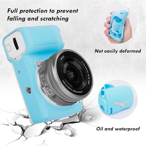 Funda de silicona para cámara Sony ZV-E10 color azul miniatura 4