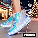 AIkuass Roller Shoes with Wheels for Girls Boys Kids Wing Design LED Light Up Roller Skate USB Rechargeable Sneakers Shoes with Wheels Roller Shoe Gifts for Christmas Birthday Party Day