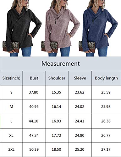 Romanstii Cute Cowl Neck Sweatshirts For Women Plus Size Long Sleeve Light Baggy Knit Sweaters Big Pullover Sweatshirt With Pockets Blue Size Xl #TOP5