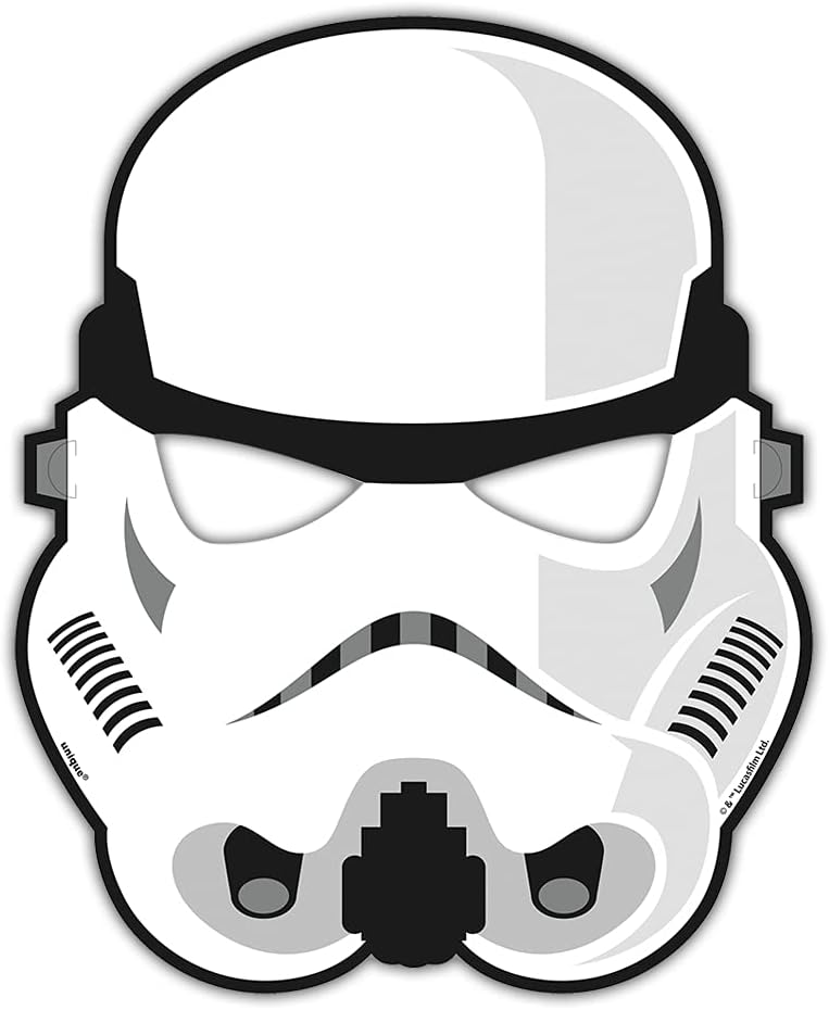 Multicolor Star Wars Classic Party Masks (8 Count) - Iconic & Eco-Friendly Material, Perfect for Epic Themed Parties & Galactic Celebrations