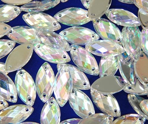 Juego De 100 Piedras Brillantes Para Coser, Ovaladas, 14 X 6 Mm, Cristal Ab, Piedras Acrílicas Con Parte Trasera Plana Para Ropa, Manualidades, Ropa Y Decoración, 14 X 6 Mm, Acrílico Juego De 100 Piedras Brillantes Para Coser, Ovaladas, 14 X 6 Mm, Cristal Ab, Piedras Acrílicas Con Parte Trasera Plana Para Ropa, Manualidades, Ropa Y Decoración, 14 X 6 Mm, Acrílico