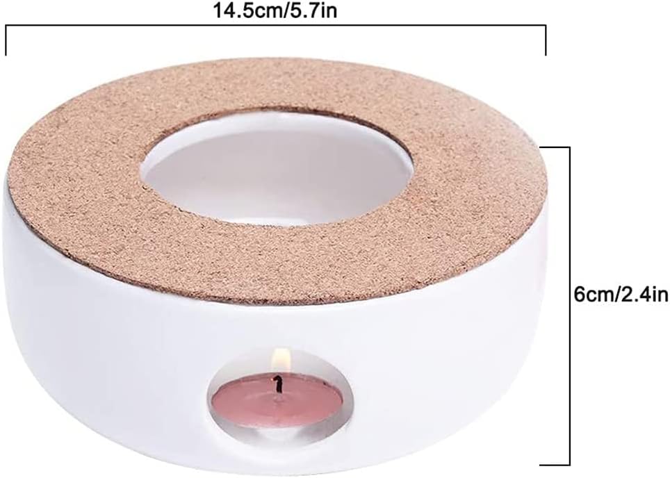 White Warm Tea Stove Ceramic Porcelain Heating Furnace Warmer Candle Heater Ceramic White Tea Stove