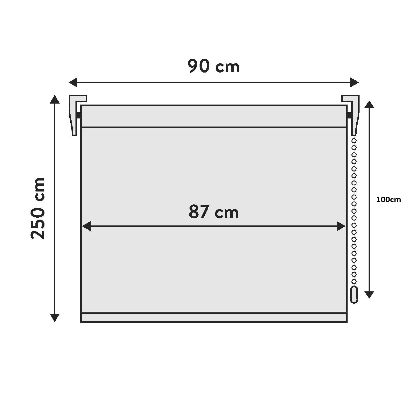 VIEWTEX Estor Enrollable Opaco Térmico Textil Texturado Marrón 90 x 250 cm | Control de Luz y Aislamiento Térmico | Fácil Instalación a Pared o Techo | Fabricado en España | 5 Años de Garantía