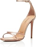 Satin Sandalen High Heels mit offenem Zehenbereich,MWOOOK-606 Damen KnÃ¶chel Schnalle Party Freizeit Hochzeit Abend Schuhe 38 EU Nude