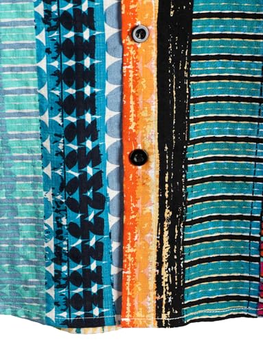 VATPAVE Mens Casual Hawaiian Floral Shirts Short Sleeve Button Down Tropical Shirts Beach Summer Shirts X-Large Multicolor - Image 6
