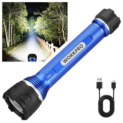 WORKPRO Rechargeable Heavy-Duty Flashlight