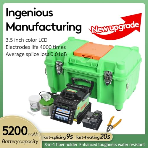 Core Aliginment KomShine GX39 Fiber Welding Machine 9s Splicing 18s Heating + QX50-S SM 1310/1550 nm 32/30dB OTDR+Optic Power Meter Supports 7 Wavelengths OPM+ Optical Light Source Stable Strong Light