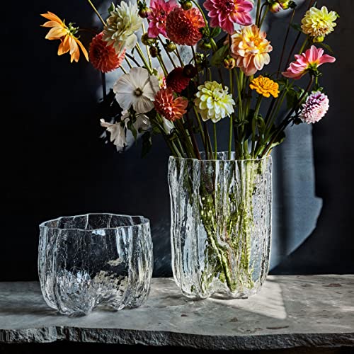 Kosta Boda Crackle Crystal Bowl, 6.25" High X 8.25" Wide., #TOP3