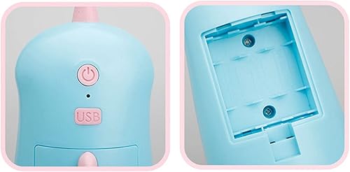 Miniatura 9 de MagiDeal Dispensador de jabón automático sin contacto con pilas de jirafa de dibujos animados para baño para niños, rosa 1