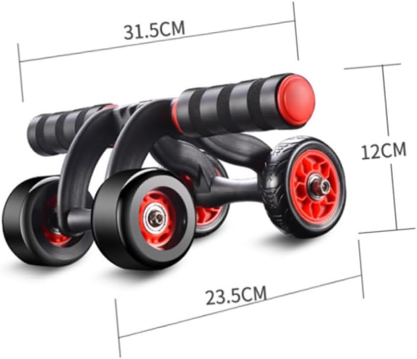 1PC Automatic Rebound Abdominal Roller with Knee Mat Mute Fitness Device for Core Strengthening Home Use Equipment for and Muscle