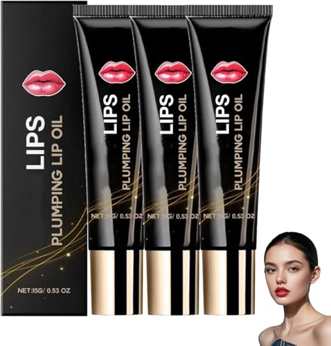 Sérum Repulpant Elycura Pour Les Lèvres, Elycura Gloss Repulpant Levres Puissant, Lip Plumpify Plumping Serum Oil, Lip Plumper, Plumpify Lip Oil, Huile à Lèvres Hydratante (3PC)