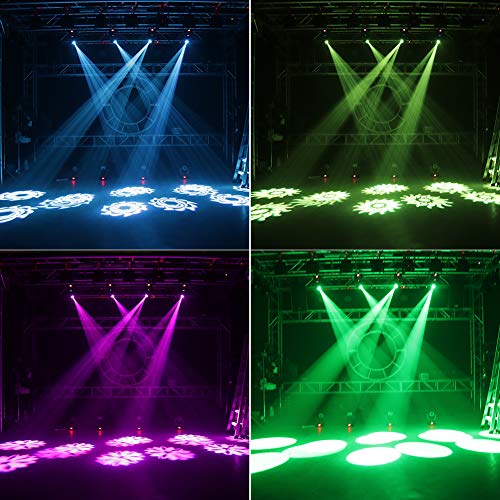 Stage Lights Moving Heads Dj Lighting 60W Dmx 512 Sound Activated 3 Beam Dmx Lights 24 Gobo For Nightclub Lights, Disco, Stage, Light Show, Wedding, Band, Rotating Gobo #TOP1