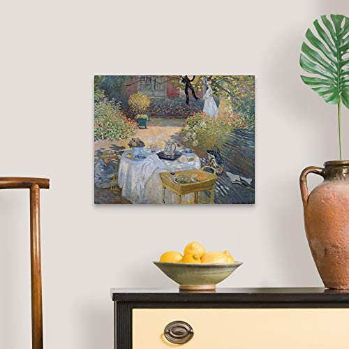 The Luncheon Monet's Garden At Canvas Wall Art Print, Food Artwork #TOP2