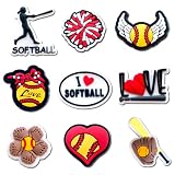 Qnilasom Softball Charms PVC Sandal Wristband Decoration,Sports Shoes Decoration Charms Accessories