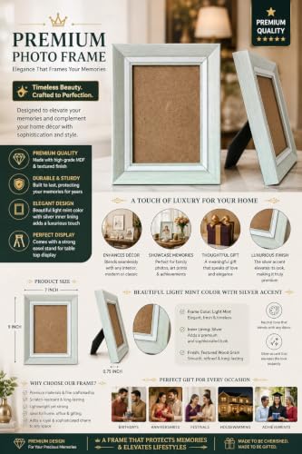 Image of 4x6 Inch Photo Frame Set of 2 - Acrylic Front Table Top Photo Frames with Stand, Dual Orientation Portrait & Landscape Display for Home Office Decor (sage green)