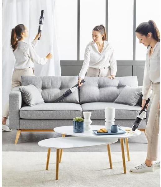 Aspirateur à main Rowenta X-Touch AC9736WO Noir/Blanc léger et moderne avec base de chargement AC9736WO Noir/Blanc