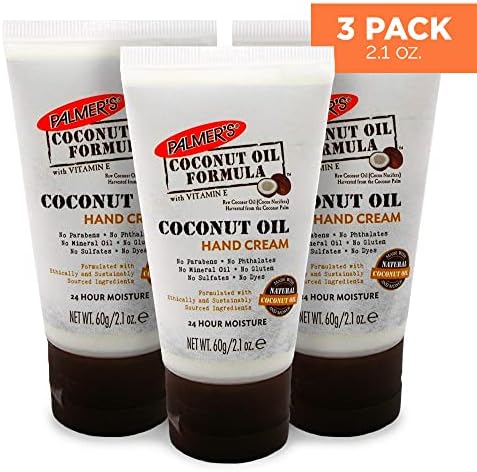 Palmers 24 Hours Moisture Hand Cream, Natural Coconut Oil Formula With Vitamin E, 2.1 oz ( Pack of 3 )