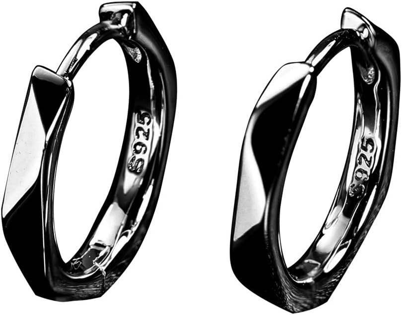 Hoop Earrings 925 Sterling Silver Earrings for Men Women Hypoallergenic Earrings