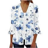 Women's Kimono Cardigans Boho Floral Print Beach Wear Cover Up 3/4 Sleeve Eyelet Embroidery Summer Tops Resort Wear Summer Lightweight Cardigan White L