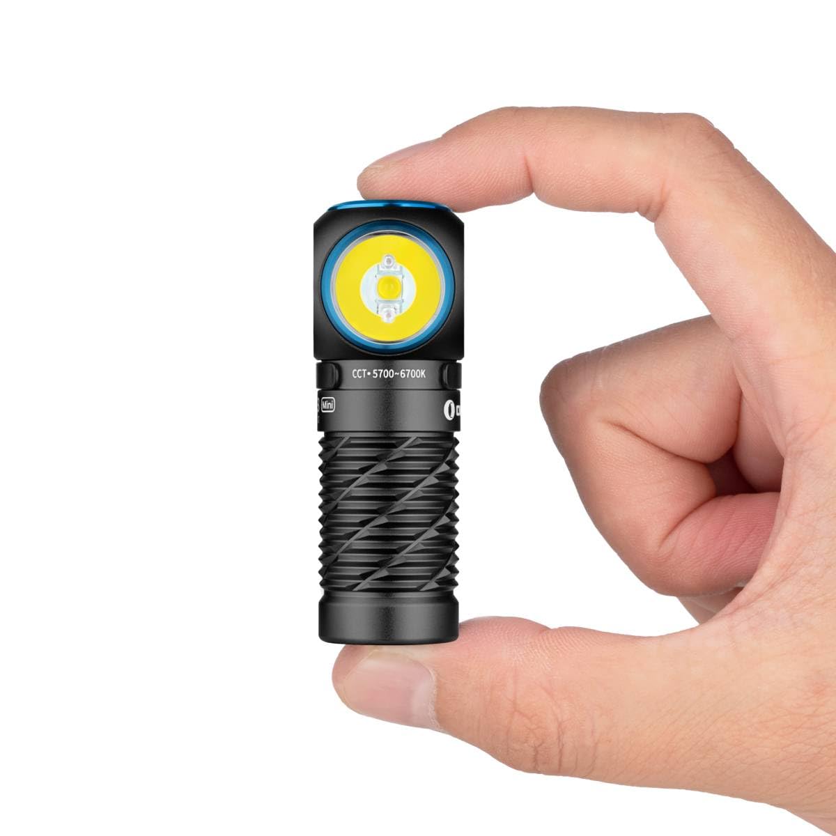 OLIGHT Perun 3 Mini, Linterna LED Frontal y Manual, 1250 Lúmenes, 155m Alcance, Luz Blanca y Roja, Batería Recargable (Negro)