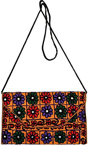 Pochette de Jaipur marron pur coton pour ranger vos essentiels sans encombrement