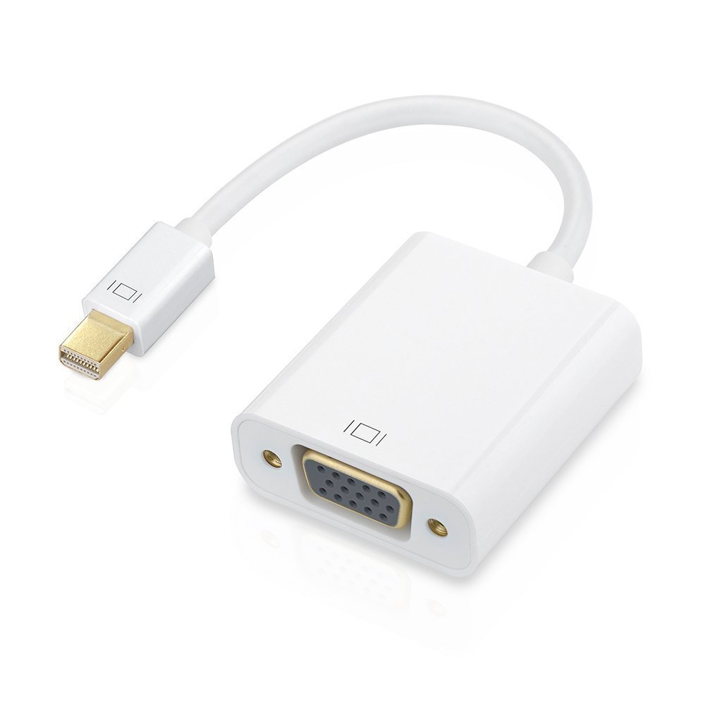 LIANSHU Mini DisplayPort to VGA Adapter (Cable L=6 Inches) White
