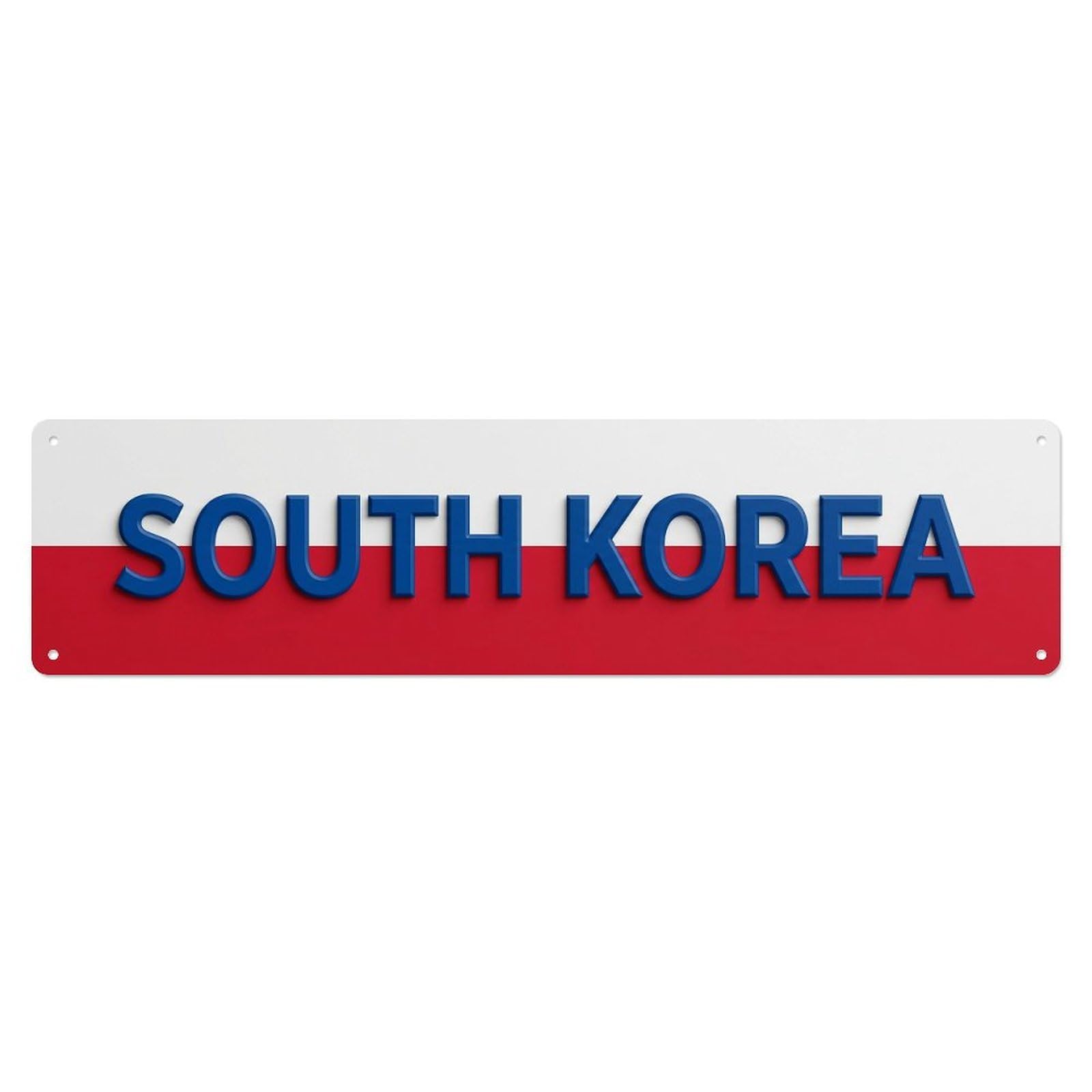 Metal Tin Sign Vintage South Korea Flag Pattern