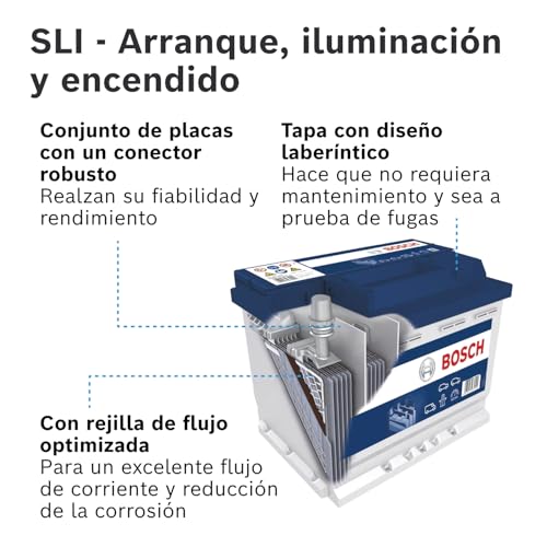 Miniatura 5 de Bosch S4 005 Batería Para Coche 60 A H - 540 A - 12 V, De Plomo-Ácido Para Vehículos Sin Sistema Start Stop, Polaridad Izquierda - Derecha , 242 X 175 X 190 Mm