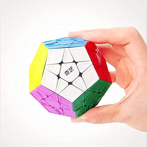 Miniatura 5 de LiangCuber QY - Cubo de velocidad megaminx de 3 x 3 pulgadas Qiheng megaminx pentagonal de dodecaedro, juguete de rompecabezas (3 x 3 sin calcomanía)